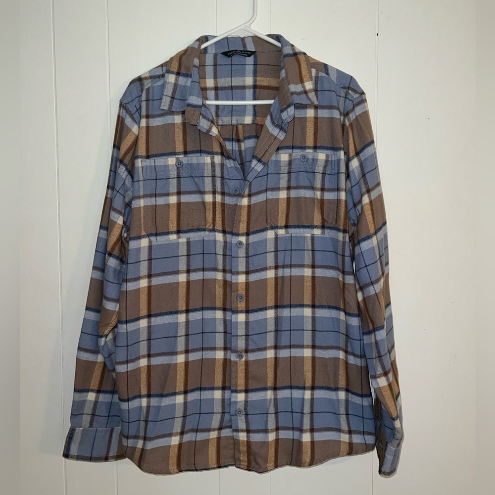 Alpine Design, multi colored, button-up flannel.